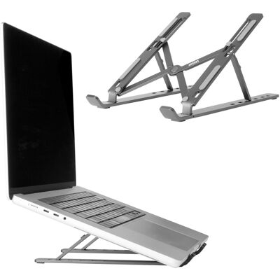 Accezz Laptop houder - Laptop standaard - Verstelbaar en opvouwbaar - Grijs Accezz Laptop houder - Laptop standaard - Verstelbaar en opvouwbaar - Grijs