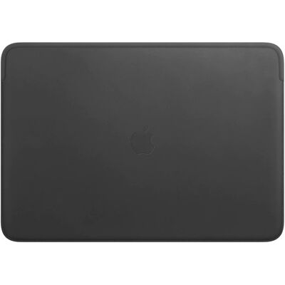 Leather Sleeve voor de Apple MacBook Pro 16 inch - Black Leather Sleeve voor de Apple MacBook Pro 16 inch - Black