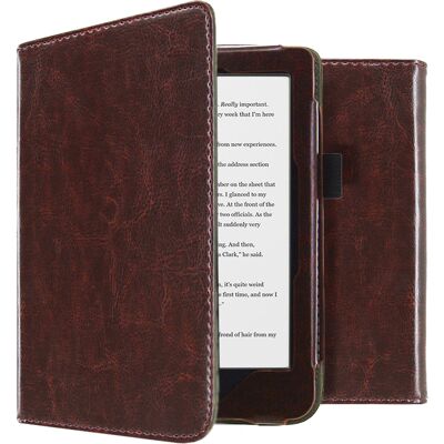 imoshion Vegan Leather Bookcase voor de Kobo Clara HD - Donkerbruin imoshion Vegan Leather Bookcase voor de Kobo Clara HD - Donkerbruin
