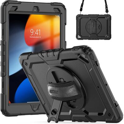 Accezz Rugged Backcover met schouderstrap voor de Apple iPad Air 3 (2019) / Pro 10.5 (2017) - Zwart Accezz Rugged Backcover met schouderstrap voor de Apple iPad Air 3 (2019) / Pro 10.5 (2017) - Zwart