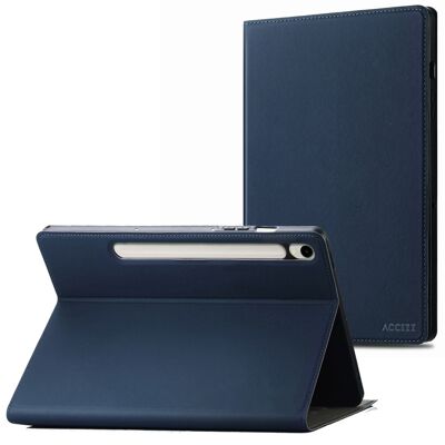 Accezz Classic Tablet Case voor de Samsung Galaxy Tab S10 Ultra / Tab S9 Ultra - Donkerblauw Accezz Classic Tablet Case voor de Samsung Galaxy Tab S10 Ultra / Tab S9 Ultra - Donkerblauw