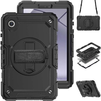 Accezz Rugged Backcover met schouderstrap voor de Samsung Galaxy Tab A9 8.7 inch - Zwart Accezz Rugged Backcover met schouderstrap voor de Samsung Galaxy Tab A9 8.7 inch - Zwart