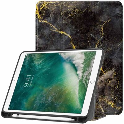 imoshion Design Trifold Bookcase voor de Apple iPad 6 (2018) 9.7 inch / iPad 5 (2017) 9.7 inch / Air 2 (2014)/Air 1 (2013) - Black Marble imoshion Design Trifold Bookcase voor de Apple iPad 6 (2018) 9.7 inch / iPad 5 (2017) 9.7 inch / Air 2 (2014)/Air 1 (2013) - Black Marble