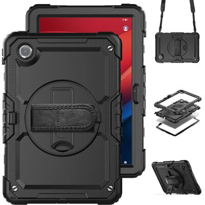 Accezz Rugged Backcover met schouderstrap voor de Lenovo Tab M11 - Zwart Accezz Rugged Backcover met schouderstrap voor de Lenovo Tab M11 - Zwart