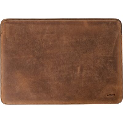 Accezz Leather Laptop hoes voor de Apple MacBook 16 inch - Laptopsleeve - Cognac Accezz Leather Laptop hoes voor de Apple MacBook 16 inch - Laptopsleeve - Cognac