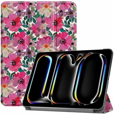 imoshion Design Trifold Bookcase voor de Apple iPad Pro 11 (2025) M5 / (2024) M4 - Floral Water Color imoshion Design Trifold Bookcase voor de Apple iPad Pro 11 (2025) M5 / (2024) M4 - Floral Water Color