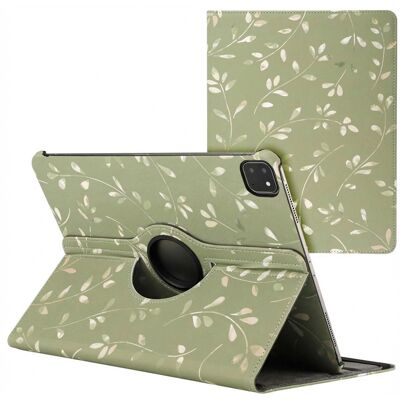 imoshion 360° Draaibare Design Bookcase voor de Apple iPad Pro 13 (2025) M5 / (2024) M4 - Green Flowers imoshion 360° Draaibare Design Bookcase voor de Apple iPad Pro 13 (2025) M5 / (2024) M4 - Green Flowers