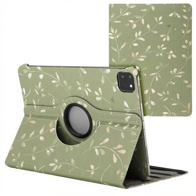 imoshion 360° Draaibare Design Bookcase voor de Apple iPad Pro 11 (2025) M5 / (2024) M4 - Green Flowers imoshion 360° Draaibare Design Bookcase voor de Apple iPad Pro 11 (2025) M5 / (2024) M4 - Green Flowers