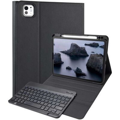 Accezz Bluetooth Keyboard Bookcase voor de Apple iPad Pro 11 (2025) M5 / (2024) M4 - AZERTY / FR - Zwart Accezz Bluetooth Keyboard Bookcase voor de Apple iPad Pro 11 (2025) M5 / (2024) M4 - AZERTY / FR - Zwart