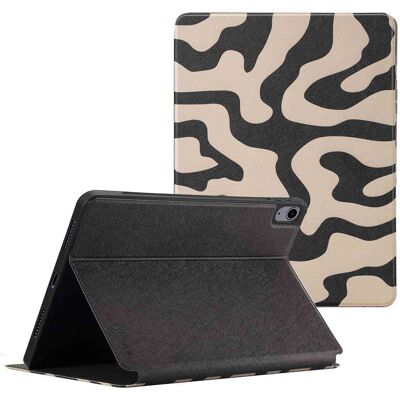 Selencia Vivid tablethoes voor de Apple iPad Air 11 inch (2026) M4 / (2025) M3 / (2024) M2 / Air 5 (2022) / Air 4 (2020) - Art Wave Black Selencia Vivid tablethoes voor de Apple iPad Air 11 inch (2026) M4 / (2025) M3 / (2024) M2 / Air 5 (2022) / Air 4 (2020) - Art Wave Black