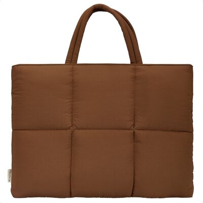 Selencia Vaya Puffy Laptoptas 16 inch - Mocha Brown Selencia Vaya Puffy Laptoptas 16 inch - Mocha Brown