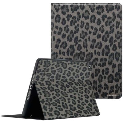 Selencia Sabi Bookcase met panterprint voor de Apple iPad 9 (2021) 10.2 inch / iPad 8 (2020) 10.2 inch / iPad 7 (2019) 10.2 inch - Midnight Black Selencia Sabi Bookcase met panterprint voor de Apple iPad 9 (2021) 10.2 inch / iPad 8 (2020) 10.2 inch / iPad 7 (2019) 10.2 inch - Midnight Black