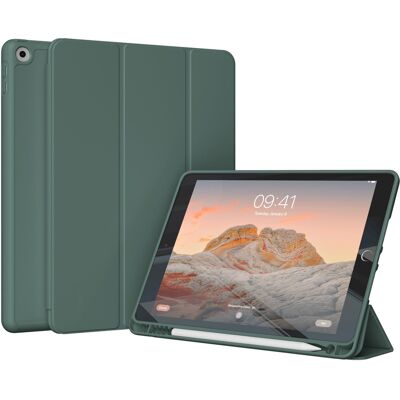 Accezz Smart Silicone Bookcase voor de Apple iPad 6 (2018) 9.7 inch / iPad 5 (2017) 9.7 inch - Donkergroen Accezz Smart Silicone Bookcase voor de Apple iPad 6 (2018) 9.7 inch / iPad 5 (2017) 9.7 inch - Donkergroen