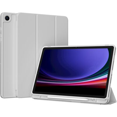 Accezz Smart Silicone Bookcase voor de Samsung Galaxy Tab A9 Plus - Grijs Accezz Smart Silicone Bookcase voor de Samsung Galaxy Tab A9 Plus - Grijs