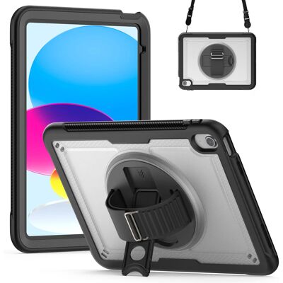 Accezz Rugged Backcover met schouderstrap voor de Apple iPad 11 (2025) 11 inch A16 / iPad 10 (2022) 10.9 inch - Transparent Accezz Rugged Backcover met schouderstrap voor de Apple iPad 11 (2025) 11 inch A16 / iPad 10 (2022) 10.9 inch - Transparent