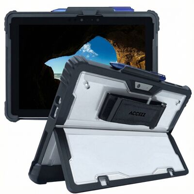 Accezz Rugged case met stand voor de Microsoft Surface Go / Go 2 / Go 3 / Go 4 - Zwart Accezz Rugged case met stand voor de Microsoft Surface Go / Go 2 / Go 3 / Go 4 - Zwart