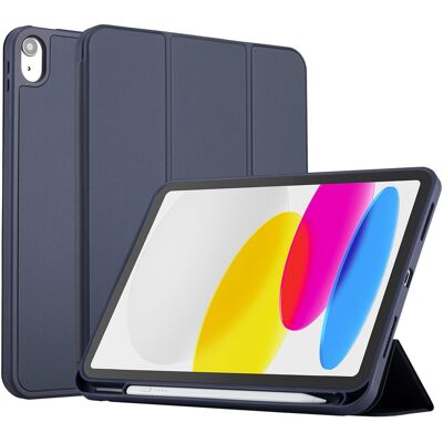 Accezz Smart Silicone Bookcase voor de Apple iPad 11 (2025) 11 inch A16 / iPad 10 (2022) 10.9 inch - Donkerblauw Accezz Smart Silicone Bookcase voor de Apple iPad 11 (2025) 11 inch A16 / iPad 10 (2022) 10.9 inch - Donkerblauw