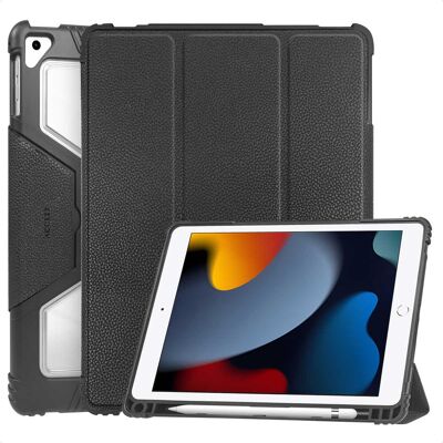 Accezz Rugged Trifold Bookcase voor de Apple iPad 9 (2021) 10.2 inch / iPad 8 (2020) 10.2 inch / iPad 7 (2019) 10.2 inch - Zwart Accezz Rugged Trifold Bookcase voor de Apple iPad 9 (2021) 10.2 inch / iPad 8 (2020) 10.2 inch / iPad 7 (2019) 10.2 inch - Zwart