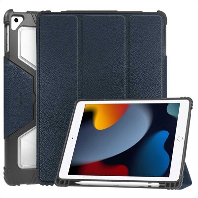 Accezz Rugged Trifold Bookcase voor de Apple iPad 9 (2021) 10.2 inch / iPad 8 (2020) 10.2 inch / iPad 7 (2019) 10.2 inch - Donkerblauw Accezz Rugged Trifold Bookcase voor de Apple iPad 9 (2021) 10.2 inch / iPad 8 (2020) 10.2 inch / iPad 7 (2019) 10.2 inch - Donkerblauw