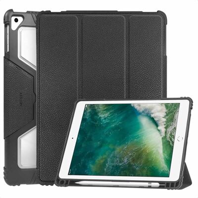 Accezz Rugged Trifold Bookcase voor de Apple iPad 6 (2018) 9.7 inch / iPad 5 (2017) 9.7 inch / Air 2 (2014)/Air 1 (2013) - Zwart Accezz Rugged Trifold Bookcase voor de Apple iPad 6 (2018) 9.7 inch / iPad 5 (2017) 9.7 inch / Air 2 (2014)/Air 1 (2013) - Zwart