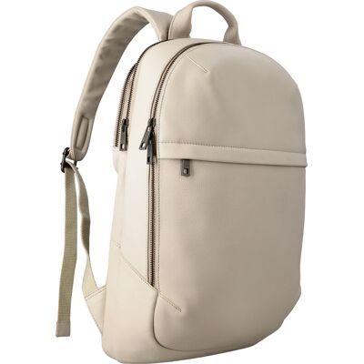 Accezz Leather Laptop rugzak 16 inch - Beige Accezz Leather Laptop rugzak 16 inch - Beige