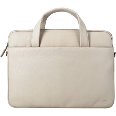 Accezz Leather Laptoptas 16 inch - Beige Accezz Leather Laptoptas 16 inch - Beige