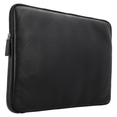 Accezz Leather Laptop hoes met rits 15-16 inch - Laptopsleeve - Zwart Accezz Leather Laptop hoes met rits 15-16 inch - Laptopsleeve - Zwart