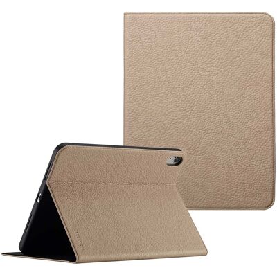 Selencia Riva Bookcase voor de Apple iPad 11 (2025) 11 inch A16 / iPad 10 (2022) 10.9 inch - Beige Selencia Riva Bookcase voor de Apple iPad 11 (2025) 11 inch A16 / iPad 10 (2022) 10.9 inch - Beige