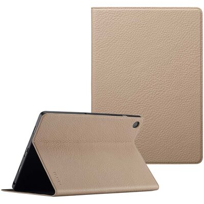 Selencia Riva Bookcase voor de Samsung Galaxy Tab A9 Plus - Beige Selencia Riva Bookcase voor de Samsung Galaxy Tab A9 Plus - Beige