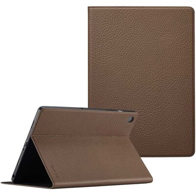 Selencia Riva Bookcase voor de Samsung Galaxy Tab A9 Plus - Mocha Brown Selencia Riva Bookcase voor de Samsung Galaxy Tab A9 Plus - Mocha Brown