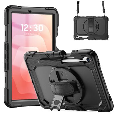 Accezz Rugged Backcover met schouderstrap voor de Samsung Galaxy Tab S11 - Zwart Accezz Rugged Backcover met schouderstrap voor de Samsung Galaxy Tab S11 - Zwart