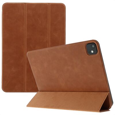 Accezz Leather Trifold Bookcase voor de Apple iPad Pro 13 (2025) M5 / (2024) M4 - Cognac Accezz Leather Trifold Bookcase voor de Apple iPad Pro 13 (2025) M5 / (2024) M4 - Cognac