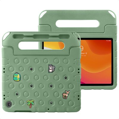 imoshion Kidsproof tablethoes met afneembare dolls voor de Samsung Galaxy Tab A11 Plus / A9 Plus - Olive Green imoshion Kidsproof tablethoes met afneembare dolls voor de Samsung Galaxy Tab A11 Plus / A9 Plus - Olive Green