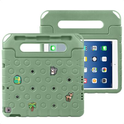 imoshion Kidsproof tablethoes met afneembare dolls voor de Apple iPad 9 (2021) 10.2 inch / iPad 8 (2020) 10.2 inch / iPad 7 (2019) 10.2 inch - Olive Green imoshion Kidsproof tablethoes met afneembare dolls voor de Apple iPad 9 (2021) 10.2 inch / iPad 8 (2020) 10.2 inch / iPad 7 (2019) 10.2 inch - Olive Green