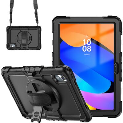 Accezz Rugged Backcover met schouderstrap voor de Lenovo Idea Tab - Zwart Accezz Rugged Backcover met schouderstrap voor de Lenovo Idea Tab - Zwart