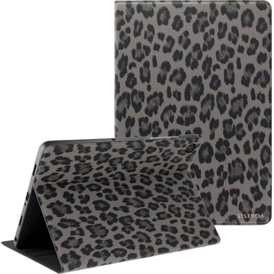 Selencia Sabi Bookcase met panterprint voor de Samsung Galaxy Tab A11 Plus - Midnight Black Selencia Sabi Bookcase met panterprint voor de Samsung Galaxy Tab A11 Plus - Midnight Black