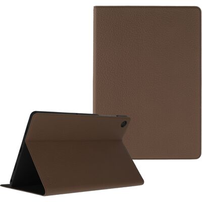 Selencia Riva Bookcase voor de Samsung Galaxy Tab A11 Plus - Mocha Brown Selencia Riva Bookcase voor de Samsung Galaxy Tab A11 Plus - Mocha Brown