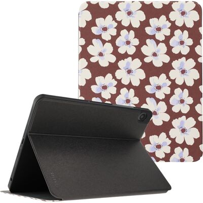 Selencia Vivid tablethoes voor de Samsung Galaxy Tab A11 Plus / A9 Plus - Choco Flower Pop Selencia Vivid tablethoes voor de Samsung Galaxy Tab A11 Plus / A9 Plus - Choco Flower Pop