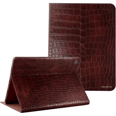 Selencia Croco bookcase voor de Samsung Galaxy Tab A11 Plus / A9 Plus - Burgundy Selencia Croco bookcase voor de Samsung Galaxy Tab A11 Plus / A9 Plus - Burgundy