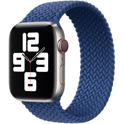 Gevlochten solobandje voor de Apple Watch 38/40/41/42 mm - Maat 2 - Atlantic Blue Gevlochten solobandje voor de Apple Watch 38/40/41/42 mm - Maat 2 - Atlantic Blue