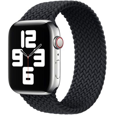 Gevlochten solobandje voor de Apple Watch 38/40/41/42 mm - Maat 2 - Charcoal Gevlochten solobandje voor de Apple Watch 38/40/41/42 mm - Maat 2 - Charcoal