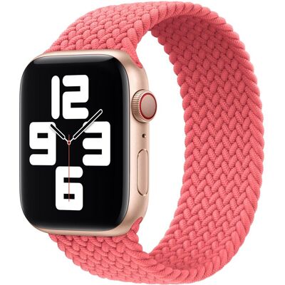 Gevlochten solobandje voor de Apple Watch 44/45/46/49 mm - Maat 4 - Pink Punch Gevlochten solobandje voor de Apple Watch 44/45/46/49 mm - Maat 4 - Pink Punch