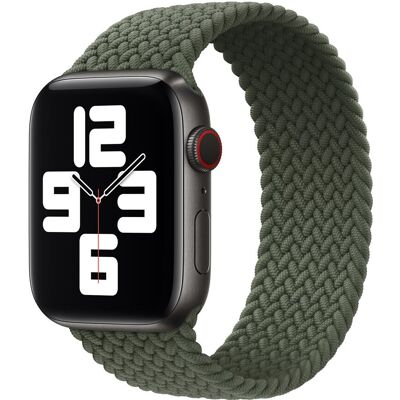 Gevlochten solobandje voor de Apple Watch 44/45/46/49 mm - Maat 6 - Inverness Green Gevlochten solobandje voor de Apple Watch 44/45/46/49 mm - Maat 6 - Inverness Green