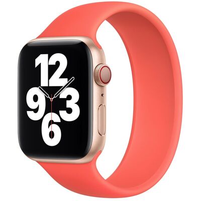 Siliconen solobandje voor de Apple Watch 44/45/46/49 mm - Maat 10 - Pink Citrus Siliconen solobandje voor de Apple Watch 44/45/46/49 mm - Maat 10 - Pink Citrus