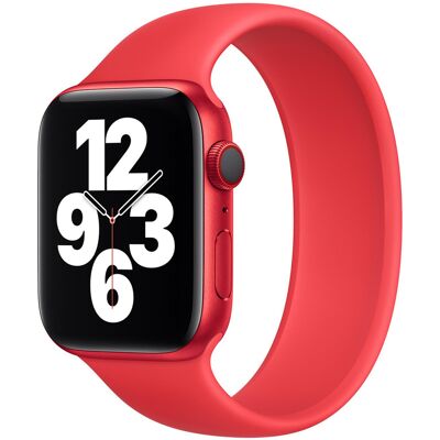 Siliconen solobandje voor de Apple Watch 38/40/41/42 mm - Maat 9 - (Product) Red Siliconen solobandje voor de Apple Watch 38/40/41/42 mm - Maat 9 - (Product) Red