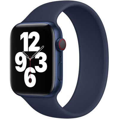 Siliconen solobandje voor de Apple Watch 38/40/41/42 mm - Maat 9 - Deep Navy Siliconen solobandje voor de Apple Watch 38/40/41/42 mm - Maat 9 - Deep Navy
