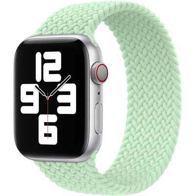 Gevlochten solobandje voor de Apple Watch 44/45/46/49 mm - Maat 12 - Pistachio Gevlochten solobandje voor de Apple Watch 44/45/46/49 mm - Maat 12 - Pistachio