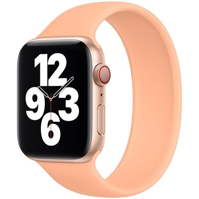 Siliconen solobandje voor de Apple Watch 38/40/41/42 mm - Maat 9 - Cantaloupe Siliconen solobandje voor de Apple Watch 38/40/41/42 mm - Maat 9 - Cantaloupe