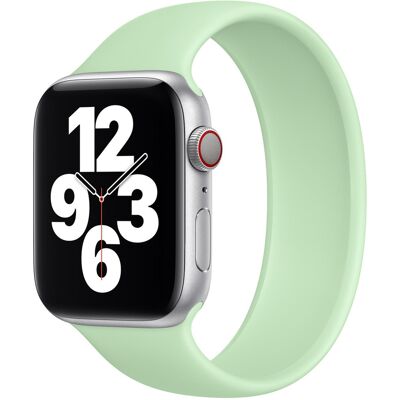 Siliconen solobandje voor de Apple Watch 44/45/46/49 mm - Maat 4 - Pistachio Siliconen solobandje voor de Apple Watch 44/45/46/49 mm - Maat 4 - Pistachio