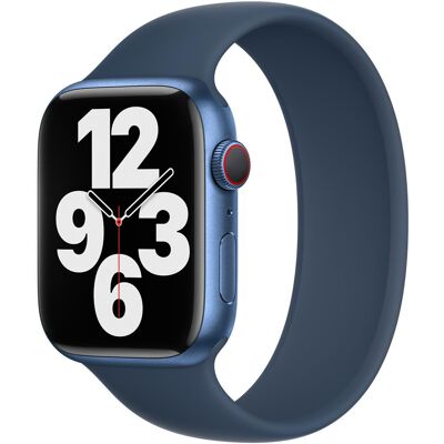 Siliconen solobandje voor de Apple Watch 38/40/41/42 mm - Maat 6 - Abyss Blue Siliconen solobandje voor de Apple Watch 38/40/41/42 mm - Maat 6 - Abyss Blue